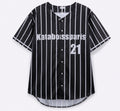 T-shirt baseball Kataboss Paris – Noir à rayures