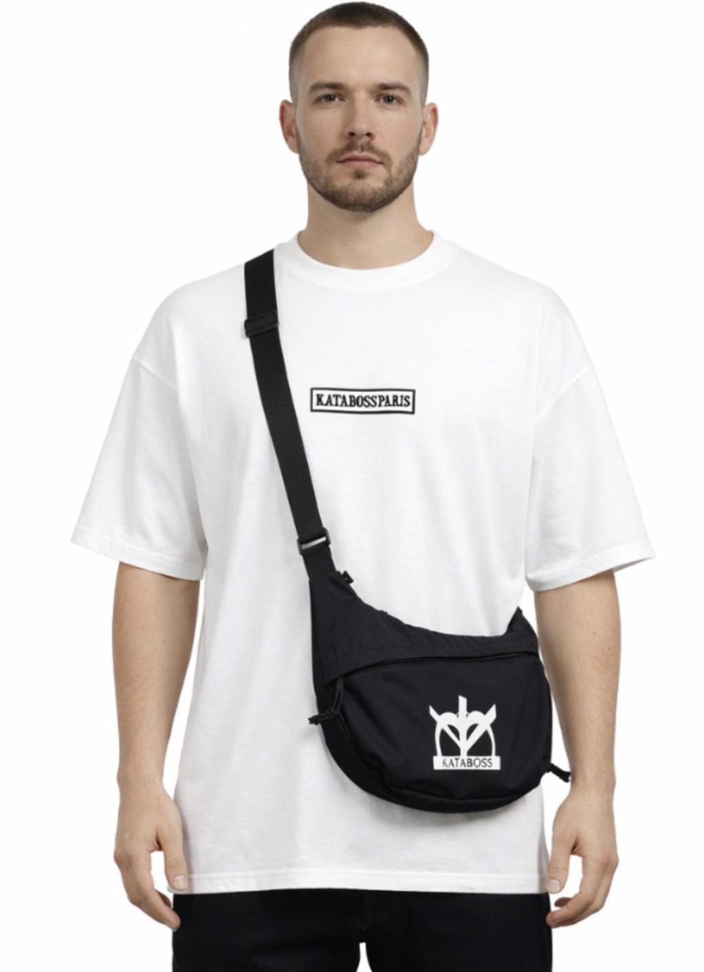 T-shirt k-écusson Oversize -Blanc