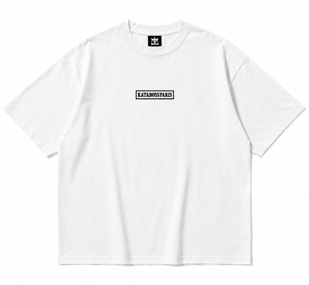 T-shirt k-écusson Oversize -Blanc