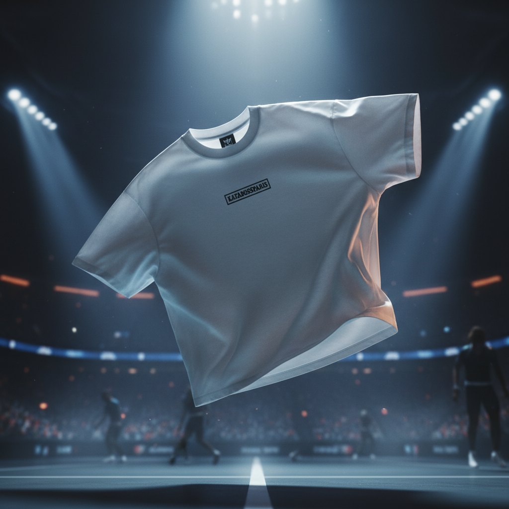 T-shirt k-écusson Oversize -Blanc