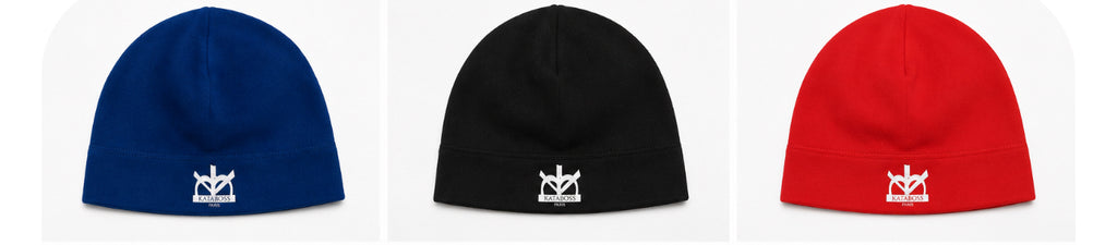 Bonnet Kataboss Paris Essential – trois couleurs ,Bleu Royal, Noir Intense, Rouge Signature