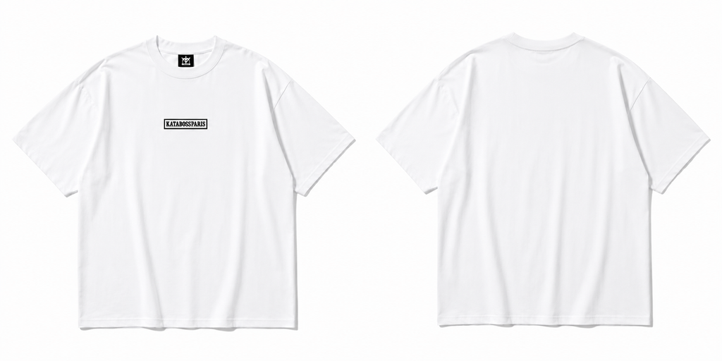 T-shirt k-écusson Oversize -Blanc