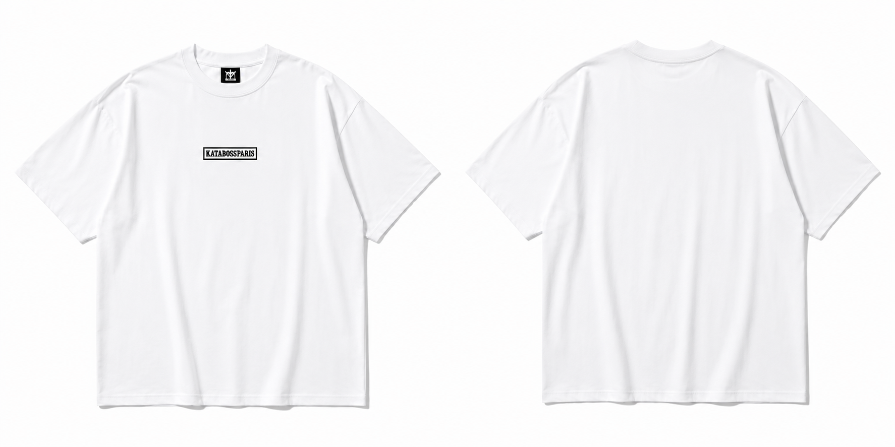 T-shirt k-écusson Oversize -Blanc