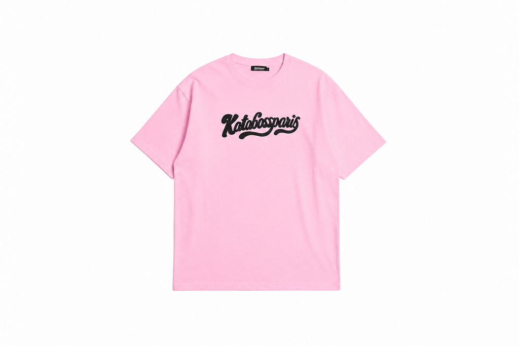 1.T-shirt rose signature