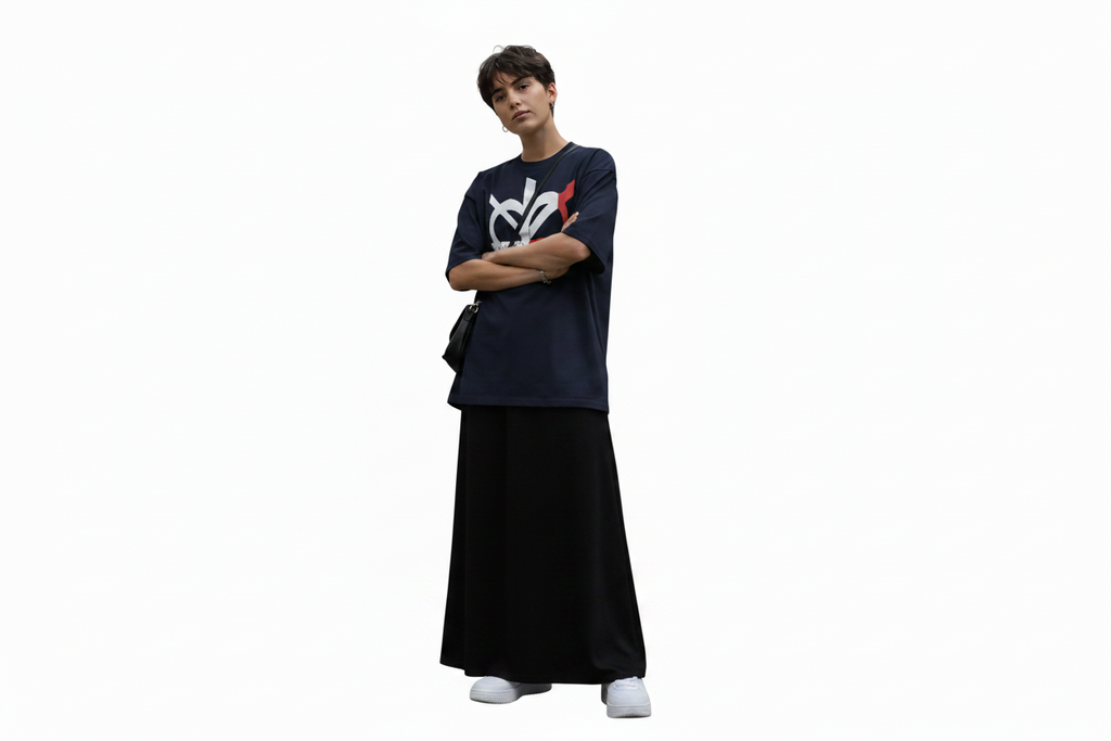 T-shirt oversize tricolore