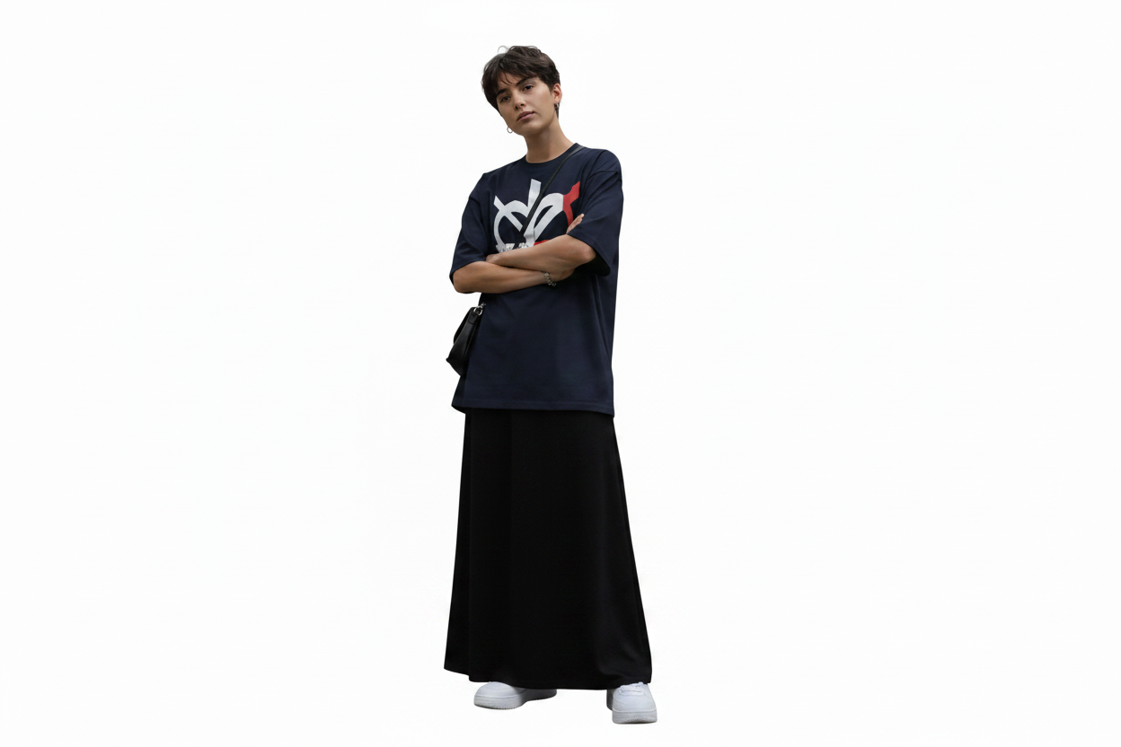 T-shirt oversize tricolore