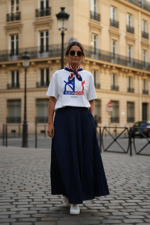 2.T-Shirt tricolore Femme