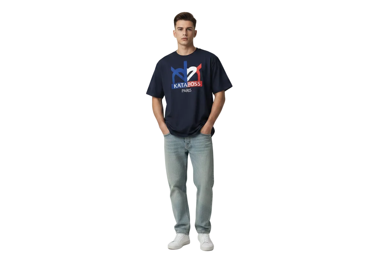 T-shirt oversize tricolore