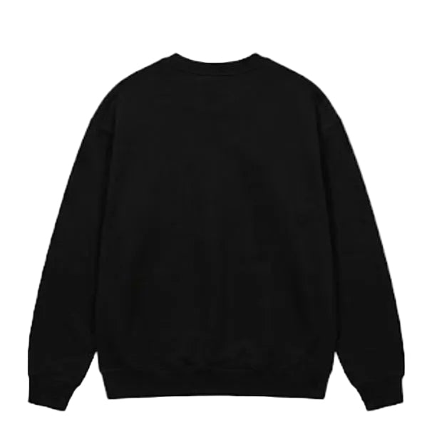 Sweat col rond noir KATABOSS Paris avec le logo officiel blanc imprimé sur le devant.⁠